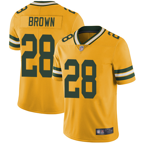 Green Bay Packers Limited Gold Men #28 Brown Tony Jersey Nike NFL Rush Vapor Untouchable->women nfl jersey->Women Jersey